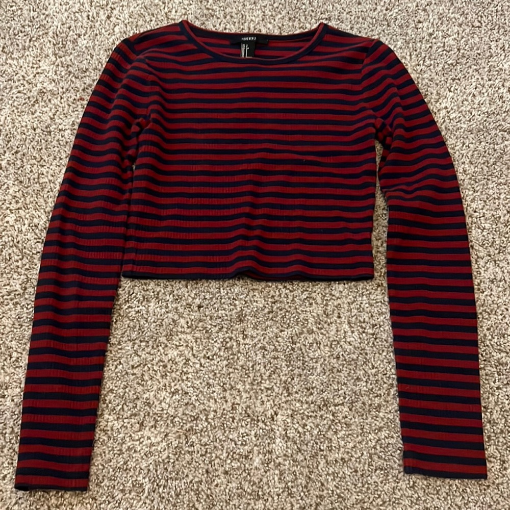 Forever 21 striped crop sweater